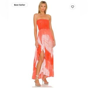 Eri maxi dress in nata coral